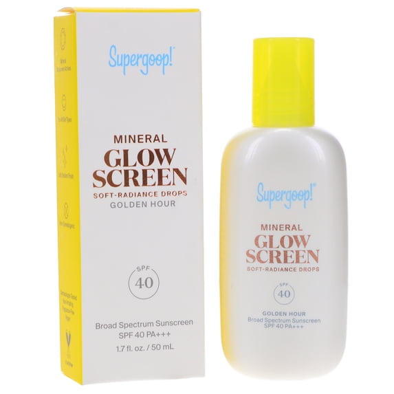 Supergoop! Mineral Glowscreen Soft-Radiance Drops SPF 40 Golden Hour 1.7 oz
