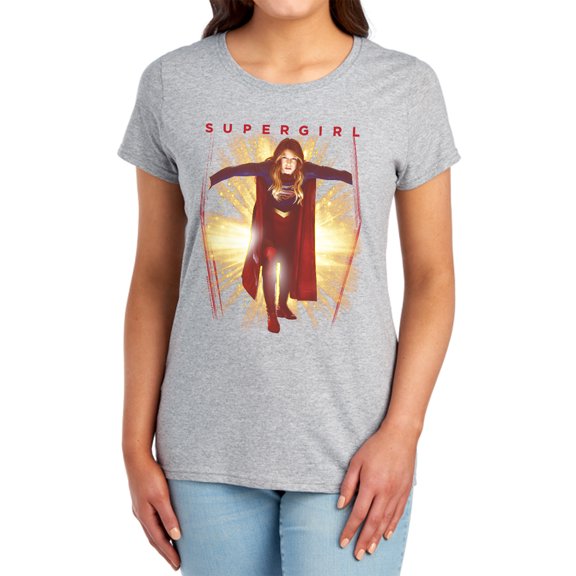 Supergril Through The Door Women's T Shirt, Athletic Heather, X-Large