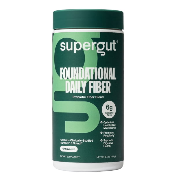 Supergut Foundational Daily Fiber Unflavored Prebiotic Fiber Blend for ...