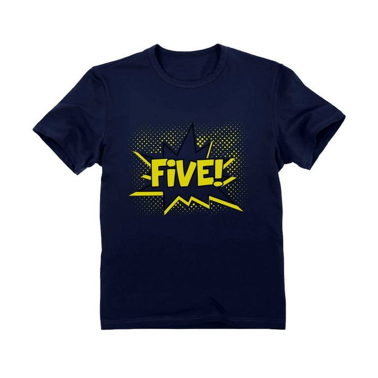 Kids Super Hero 5th Birthday Boy T-Shirt Kids Super Hero 5th Birthday Boy T-Shirt