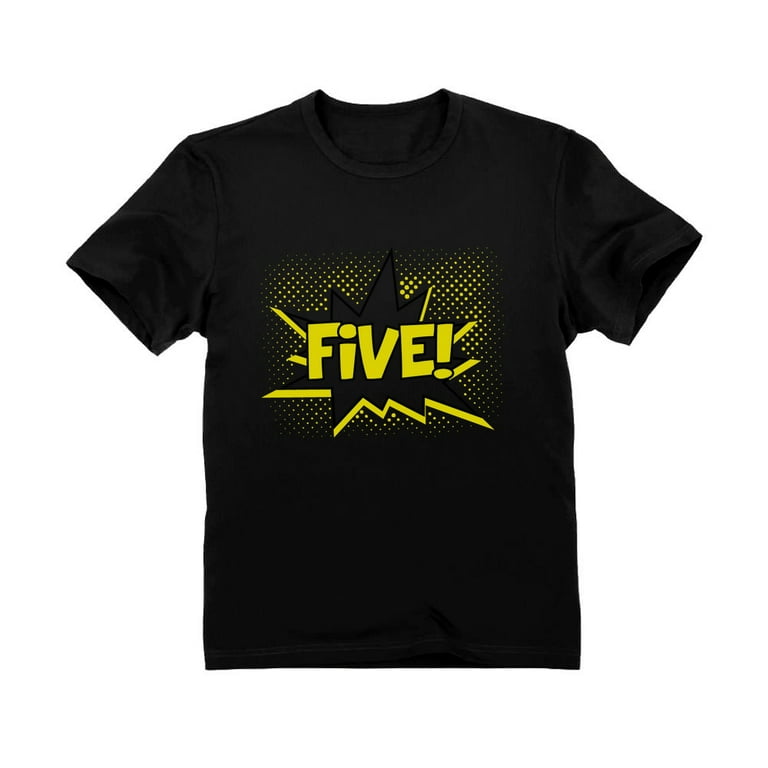 Kids Super Hero 5th Birthday Boy T-Shirt Kids Super Hero 5th Birthday Boy T-Shirt