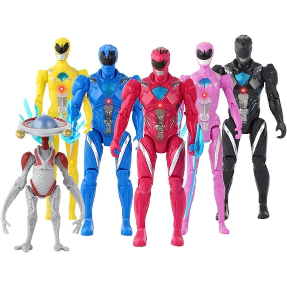 GSMD Power Rangers Superhero Action Figure Set – 6 PCS Collectible