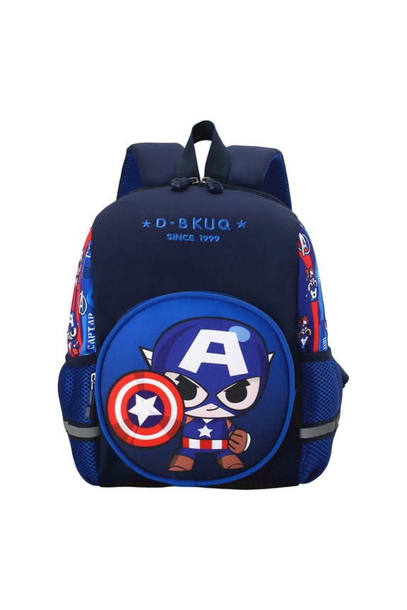 Superhero Backpack,Lightweight School Backpack with Multiple Compartments,Cartoon Student Bookbag for Boys,Elementary School Travel Backpack with Side Mesh Pockets