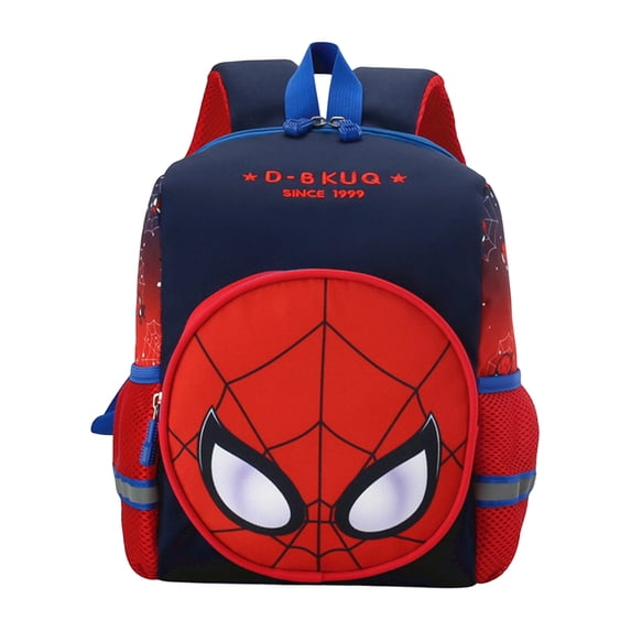 Superhero Backpack,Lightweight School Backpack with Multiple Compartments,Cartoon Student Bookbag for Boys,Elementary School Travel Backpack with Side Mesh Pockets