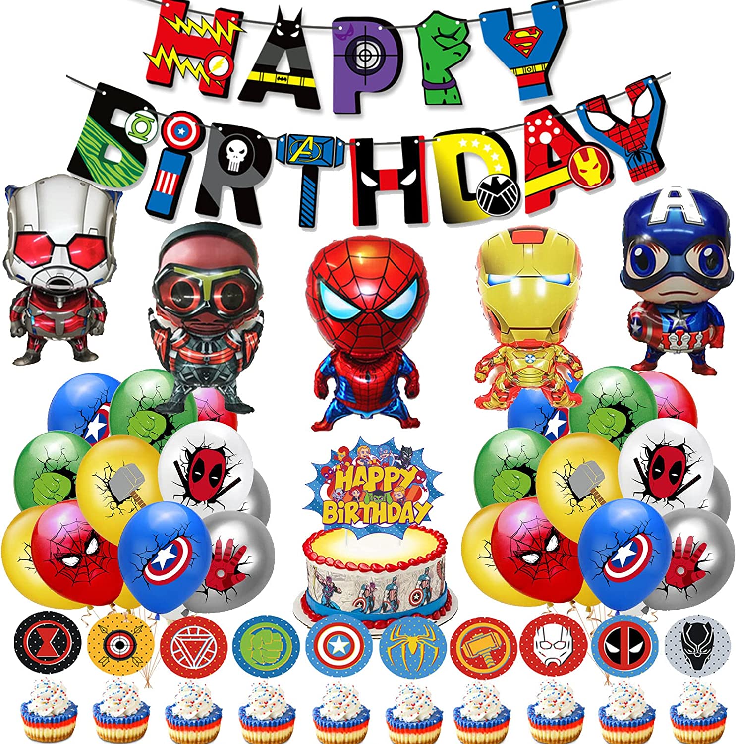 Superhero Birthday Party Supplies - Ultimate Decorations Set with