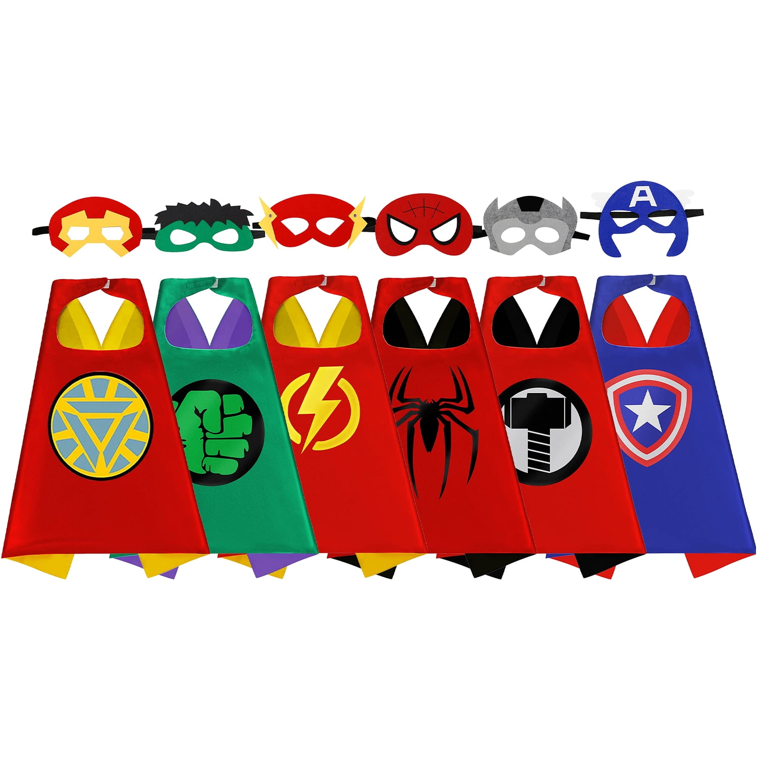 Superhero Capes Set and Wristbands Kids Costumes Halloween Christmas