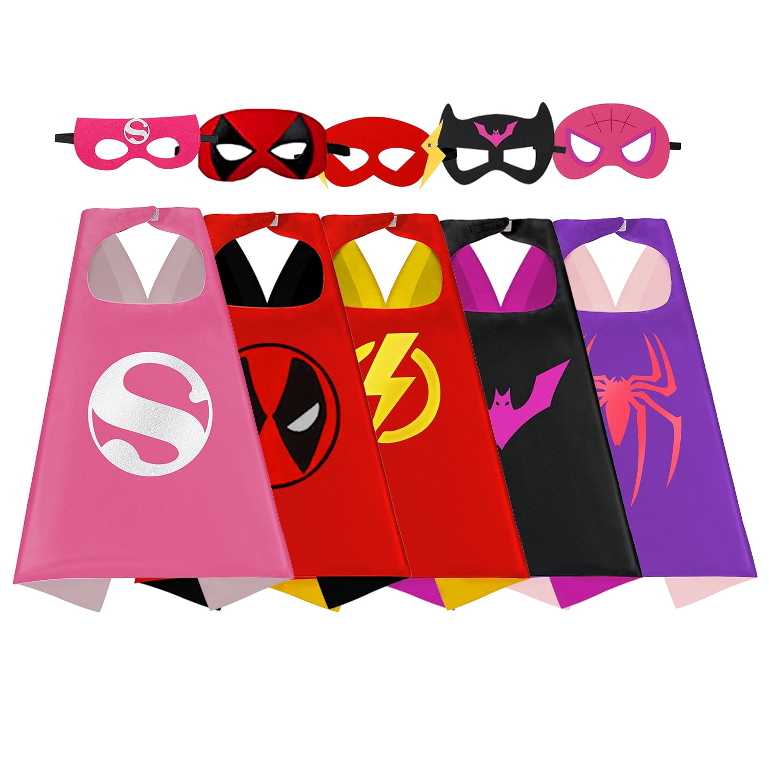 Superhero Capes Set and Wristbands Kids Costumes Halloween Christmas
