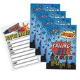 thumbnail image 1 of Superhero Comic Book Birthday Party Invitations & Envelopes Value Pack (20 Count), 1 of 6