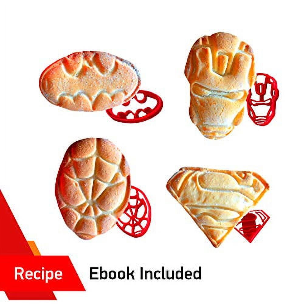Superhero Cookie Cutters by WNF Craft for Extra Fun Baking Includes