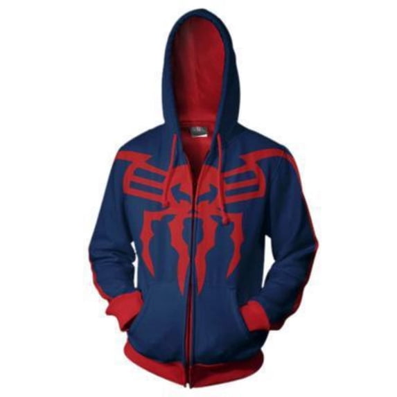 Superhero Cosplay Hoodie, Spider Graphic Print Long Sleeve Hooded Sweatshirt with Pocket, Casual Loose Fit Outerwear for Men Women,Hot Pink