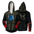 thumbnail image 1 of Superhero Costume Jacket Spider Cosplay Hoodie Full Zip Sweatshirt Web Print Streetwear for Halloween Holiday Outfits, 1 of 8