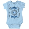 thumbnail image 1 of Superhero Daddy Police Officer Badge Romper Boys or Girls Infant Baby Brisco Brands 6M, 1 of 1