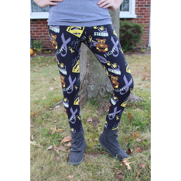 Superhero Fighter - Childhood Cancer Awareness Leggings Women's
