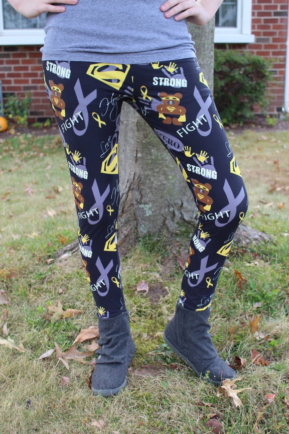 Superhero Fighter - Childhood Cancer Awareness Leggings Women's