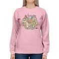 thumbnail image 1 of Superhero Fun Starry-Eyed Trendy Graphic Symbol Women's Sweatshirt, 1 of 4