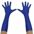 Extra long satin gloves 452-BLACK