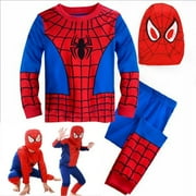 KEPZEAL Superhero Costume Clothes Child Fancy Dress Up Kids Boys Juniors Halloween Cosplay Outfits M