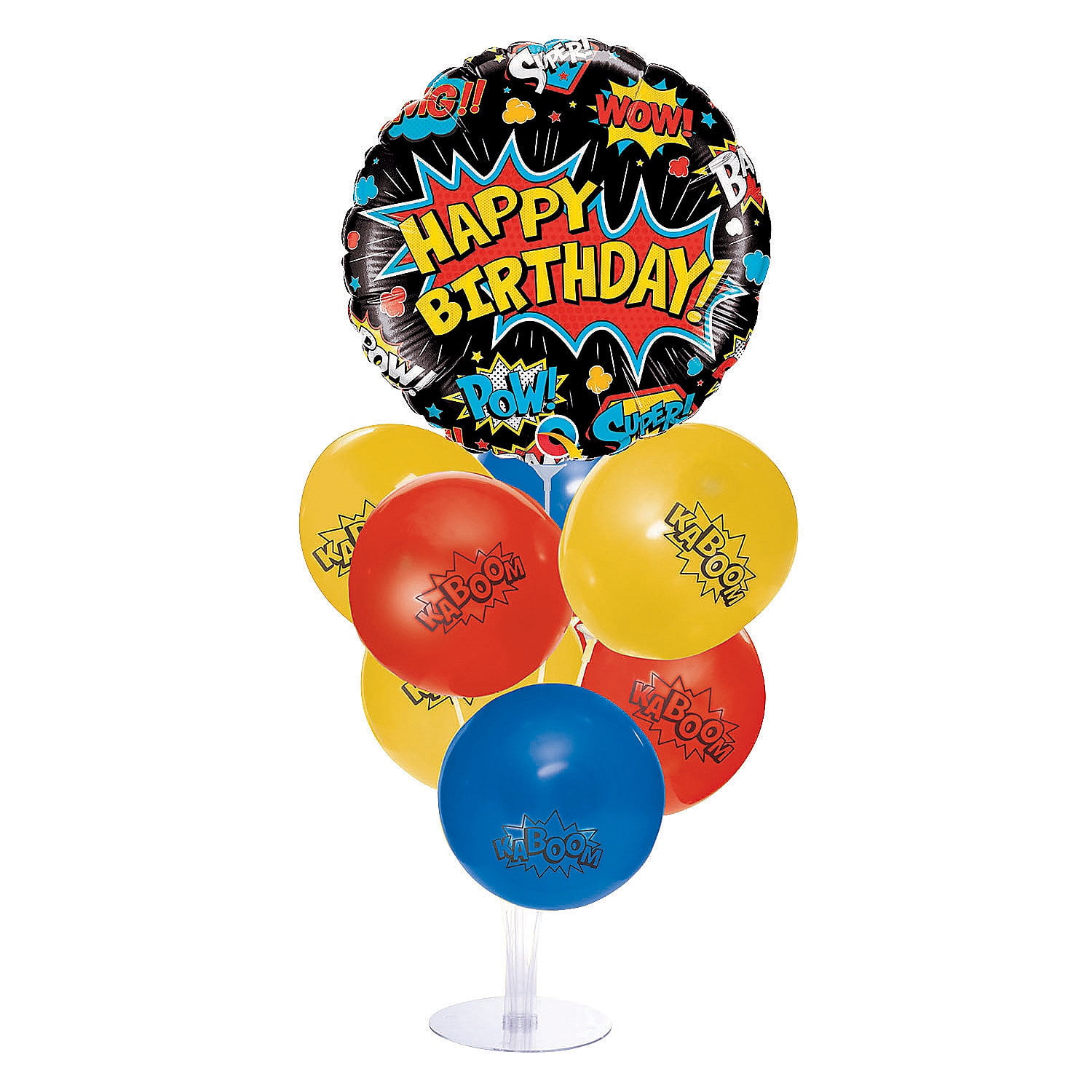 Superhero Happy Birthday Balloon Centerpieces, Party Decor, Birthday, 16 Pieces