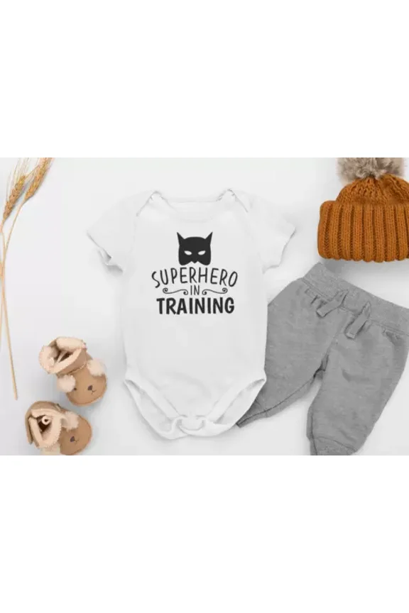 Superhero In Training Bodysuit, Superhero Clothing, Baby Superhero, Super Baby Cute Baby Onesie, BABY BODYSUIT LAT 4424