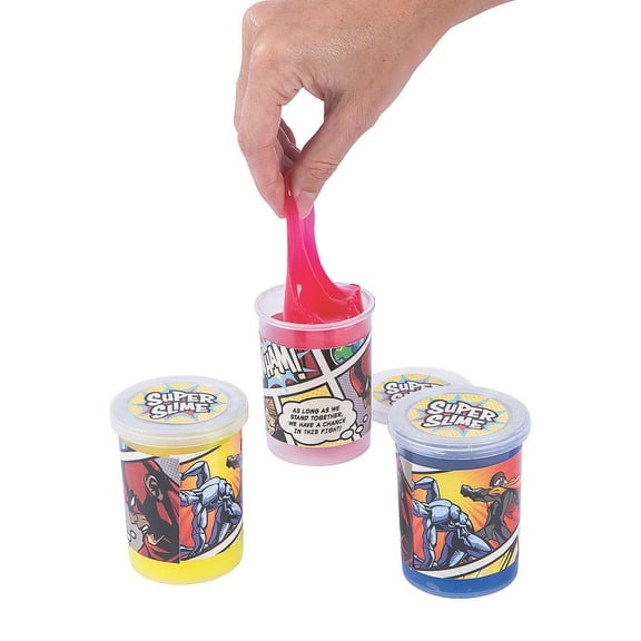 Superhero Kryptonite Slime - Party Favors - 12 Pieces