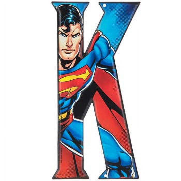 Superhero Letter Metal Wall Decor Marvel and DC Comic Letters (K)