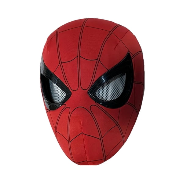 Superhero Mask with Chin Control Movable Eyes and LED Glowing Light Up Feature Electronic Full Head Cosplay Helmet in Premium Gift Box for Costume Party Fans