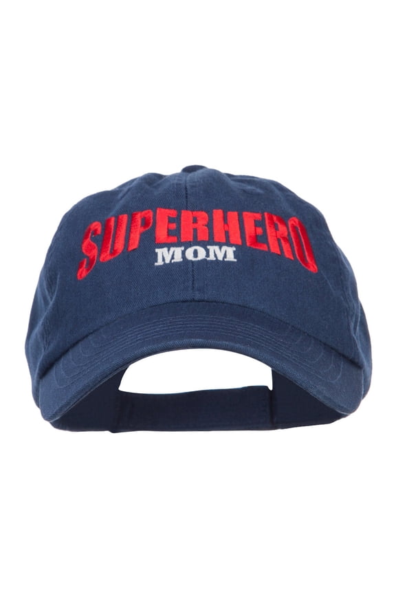 Superhero Mom Embroidered Low Profile Cap - Navy OSFM