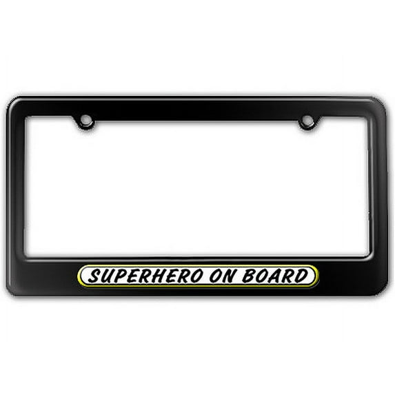 Superhero On Board License Plate Frame