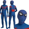 thumbnail image 1 of Superhero Onesie Zentai Suit, Adult Spider Manlike Cosplay Costume Jumpsuit, 3D Realistic Graphic Spandex Spider Suit Halloween Costume Attire for Adult Men Boy, Blue, M, 1 of 5