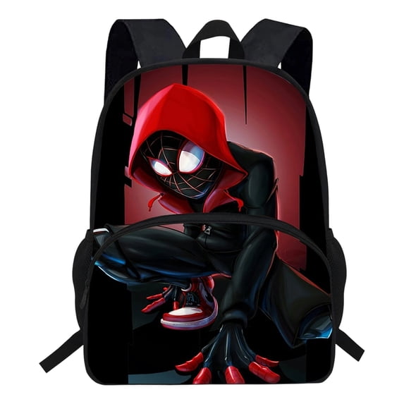 Superhero Oxford Cloth Backpack, Large Capacity Spider Web Travel Print Bookbag for School & Camping Back to School