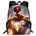 thumbnail image 1 of Superhero Oxford Cloth Backpack, Large Capacity Spider Web Travel Print Bookbag for School & Camping, 1 of 5