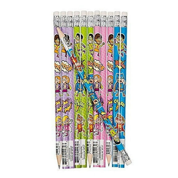 Superhero Pencils (2Dz) - Stationery - 24 Pieces
