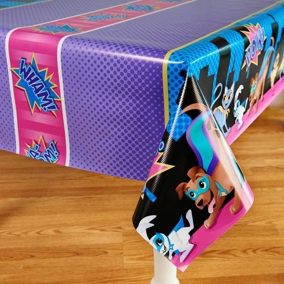 Superhero Pets Party Supplies - Plastic Tablecover