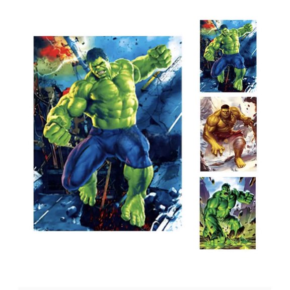 Superhero Poster 3D Effect, 3 images in one, 3D Lenticular Effect