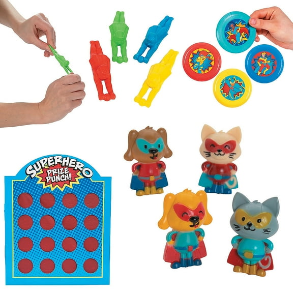 Superhero Prize Punch Game with Prizes 97 Pc