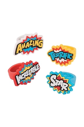 Superhero Rings - Jewelry - 12 Pieces