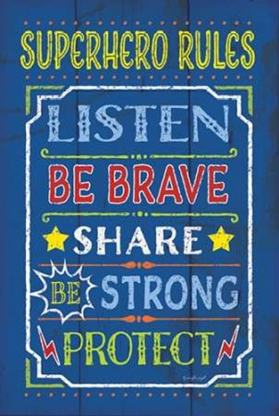 Superhero Rules Canvas Art - Jennifer Pugh (12 x 18)