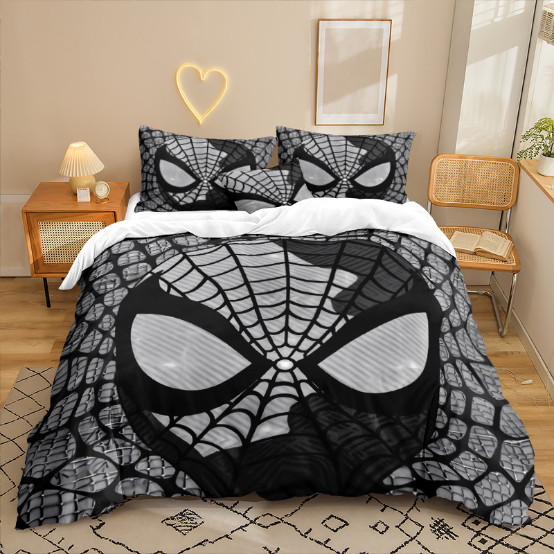 Superhero Series 3D Digital Printing Three-piece Bedding Set Bed Sheet Quilt Cover Gentle and Comfortable!