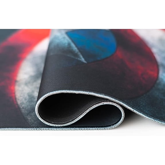 Superhero Shield Inspired Extended Desk Mouse Pad - Non-Slip Smooth Surface Mat