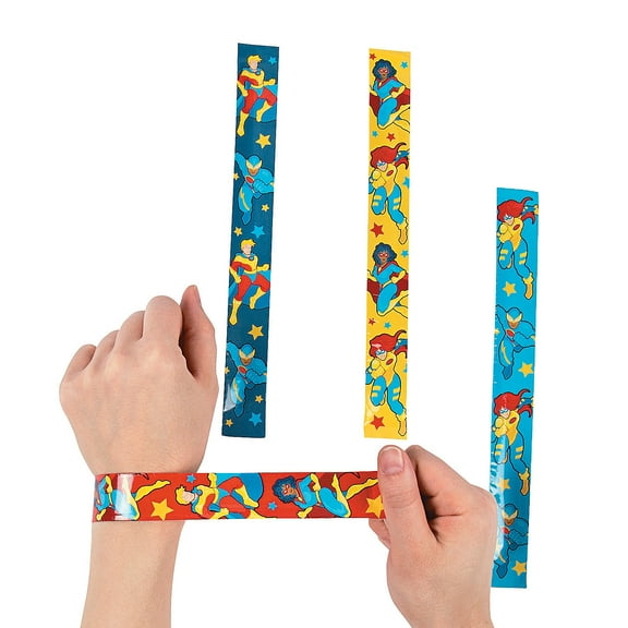 Superhero Slap Bracelet - Party Favors - 12 Pieces