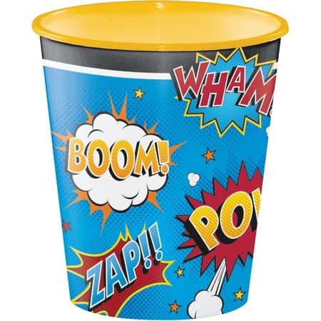 Superhero Slogans 12 oz Plastic Cups 12 Count for 12 Guests