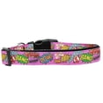 thumbnail image 1 of Superhero Sound Effects Pink Nylon Dog Collar Medium, 1 of 1
