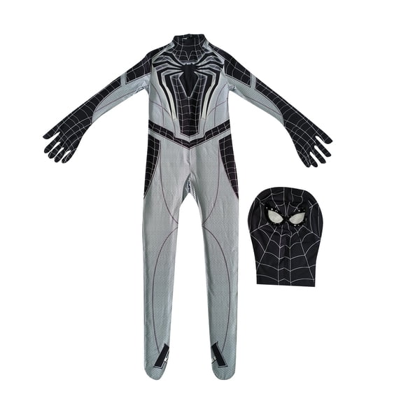 Superhero Spider Costume One Piece Jumpsuit with Mask, Spide Manlike Cosplay Outfit for Halloween, Costume Parties, Events and Stage Performance