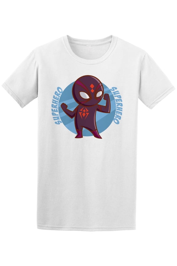 Superhero Spider Sticker Flexing T-Shirt Men -Image by Shutterstock, Male 4X-Large