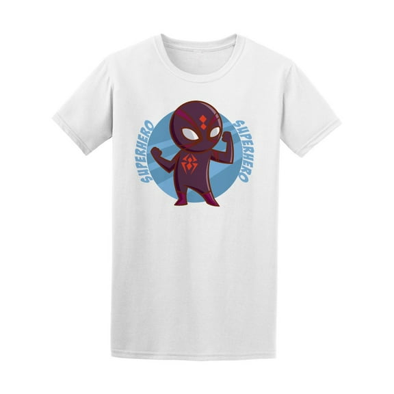 Superhero Spider Sticker Flexing T-Shirt Men -Image by Shutterstock, Male x-Large
