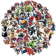 Superhero Spider-man Stickers for kids Spider-man Stickers for party favors Comic Superhero Decals for Water Bottles Bikes Luggage Skateboard Package