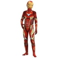 thumbnail image 1 of Superhero Style Cosplay Bodysuit Web Pattern Polyester Jumpsuit for Halloween Party Comic Con Stage Performance for Boys and Girls Vermilion 100, 1 of 3