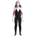 thumbnail image 1 of Superhero Style Cosplay Bodysuit Web Pattern Polyester Jumpsuit for Halloween Party Comic Con Stage Performance for Boys and Girls Watermelon Red 160, 1 of 3