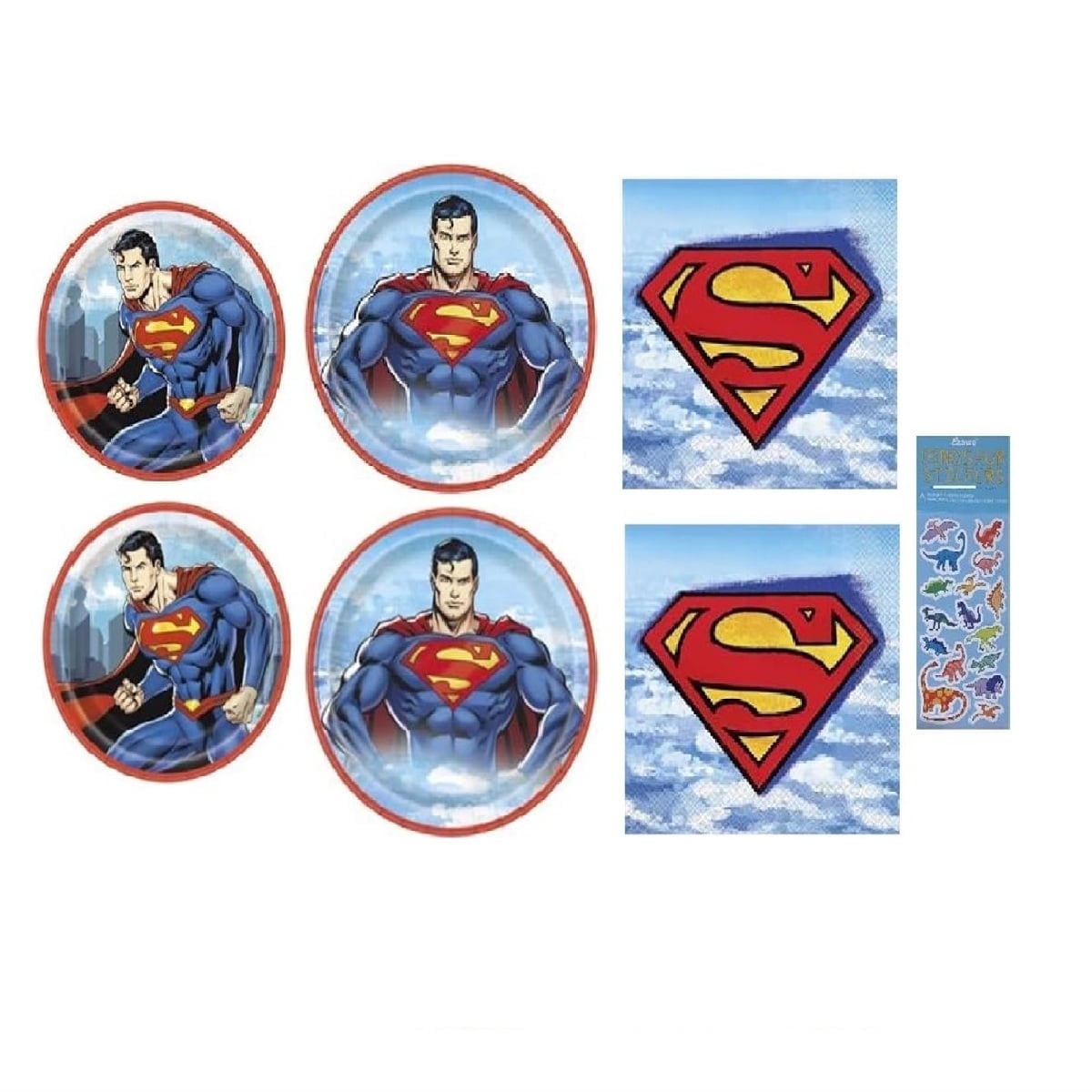Superman Servietten – 16 Stück, Rot, Mit Superman-Motiv, Für Kindergeburtstage & Partys