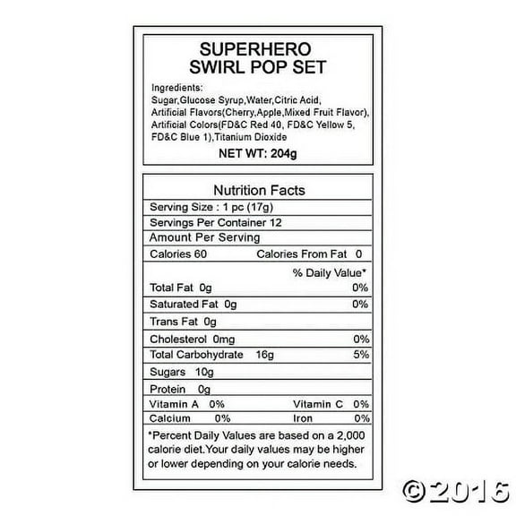 Superhero Swirl Pop Set - Edibles - 12 Pieces